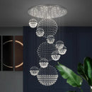 GobekUsa Crystal LED Chandelier for Large Villa Ceiling Lights, Hotel, Kitchen Decor
