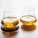 GobekUsa Crystal Whiskey Glass Tumbler | Wind Edge Shape Spirits Cup | Thick Bottom Glass