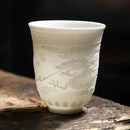 GobekUsa Bone China Tea Cup Set | Cute Goat Fat Jade Ceramic Teacups & Mugs