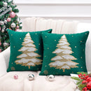 GobekUsa Christmas Cartoon Embroidered Pillow Cover Set for Festive Home Decor