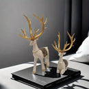 GobekUsa Deer Figurine Set | Resin Elk Reindeer Sculpture for Christmas Decoration