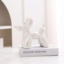 GobekUsa 22cm Balloon Dog Ceramic Sculpture Decor Statue Office Gift