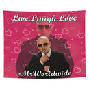 GobekUsa Bulldog Fun Tapestry Live Laugh Love Wall Hanging Dorm Decor