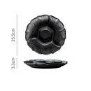 GobekUsa Ceramic 4-Grid Dinner Plate - Retro Tableware for Fruits, Snacks, and Desserts