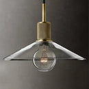 GobekUsa Clear Glass LED Pendant Light Gold Metal ChandelierMarshalAsLED Hanging Lamp
