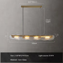 GobekUsa Art Glass Dining Table Chandelier: Modern Luxury LED Hanging Light Fixtures