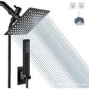 GobekUsa Black Full Shower System Set with Rain Pressure Spray Head and Faucet Panel