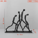 GobekUsa Iron Man Abstract Sculpture Black Metal Figurine Decor for Room Aesthetics