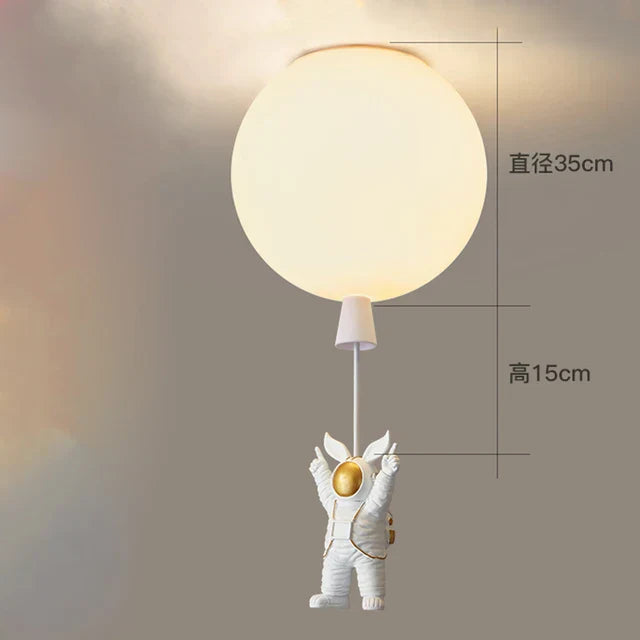 GobekUsa LED Astronaut Glass Ball Pendant Light for Children's Room, photo 9 of 23