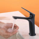 GobekUsa Gold Black Chrome Bathroom Sink Faucet, Single Lever Hot Cold Mixer Tap