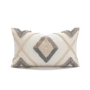 GobekUsa Boho Loop Tufted Tassel Pillow Cover - Ethnic Embroidered Decorative Cushion