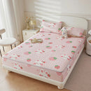 GobekUsa Cute Cartoon Pattern Cooling Fitted Sheet with Natural Latex Fabric