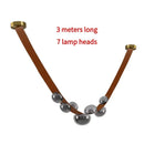 GobekUsa Leather LED Pendant Lamp: Modern Lighting for Living Room, Hall, and Villa