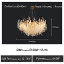 GobekUsa Crystal LED Chandelier: Elegant Nordic Branch Design for Living Room, Hotel, Dining Area