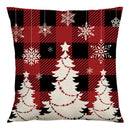 GobekUsa Christmas Linen Cushion Cover 45x45cm Sofa Home Party Decor