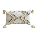 GobekUsa Bohemian Tufted Tassel Cushion Cover | Plush Embroidered Decorative Pillow for Sofa
