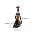 GobekUsa Black Women Resin Art Figures for Home Decor and Statues