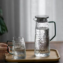 GobekUsa Gray Amber Water Pitcher with Handle: Large-capacity Heat-resistant Tea Pot & Juice Jug
