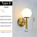 GobekUsa Glass Ball LED Wall Lamp for Bedroom and Living Room