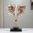 GobekUsa Crystal Elephant Sculpture Home Decor Ornament