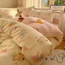GobekUsa Cartoon Printed Cotton Bedding Set - Soft, Skin-Friendly Duvet Cover