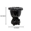 GobekUsa Ceramic Vase with Artificial Flowers Bouquet for Desk and Room Decoration