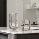 GobekUsa Clear Glass Cross Flower Vase - Home Decor & Terrarium Display