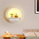 GobekUsa LED Round Wall Lamp for Children Room, Nordic Modern Indoor Lighting