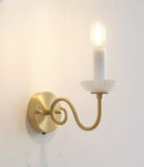 GobekUsa Cream White Led Chandeliers, Retro Copper Pendant Light for Home Decor