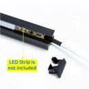 GobekUsa Invisible LED Aluminum Profile with Milky Cover for Cabinet Shelf Lighting