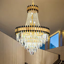 GobekUsa Crystal Chandelier for Duplex Villa Living Room with Intelligent Dimming