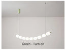 GobekUsa Bead Nordic Chandelier: Stylish Dining Room Pendant Light for Bar Table Adding Ambiance