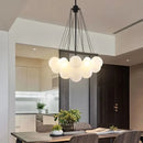 GobekUsa Glass Ball LED Chandelier Pendant - Modern Hanging Light Fixture for Dining Room