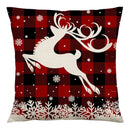 GobekUsa Christmas Linen Cushion Cover 45x45cm Sofa Home Party Decor