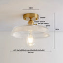 GobekUsa Crystal Glass Luxury LED Ceiling Light for Hallway Bedroom Corridor Interior Decor