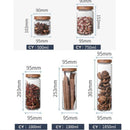 GobekUsa Glass Airtight Canister with Wooden Lid | Versatile Kitchen Storage Solution