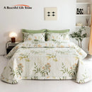GobekUsa Cotton Quilted Bedspread Bed Cover Set for Queen King Double Bed