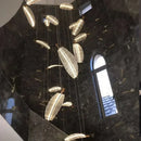 GobekUsa Leaf-Shaped Dining Table Chandelier | Art Decor Room Lustres