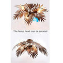 GobekUsa Bronze Coconut Tree Pendant Lamp with Adjustable LED Lights for Home and Hospitality