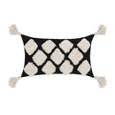 GobekUsa Boho Tufted Beige White Tassel Pillow Cover Home Decor Square Beaded Case