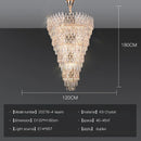 GobekUsa Crystal LED Chandelier | Long Stairway Villa Light | Modern Luxury Post Lamp