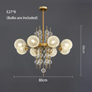 GobekUsa Glass Ball LED Pendant Light: Modern Chandelier for Living Room Kitchen Island