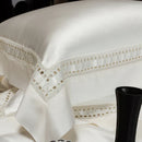 GobekUsa 1000TC Egyptian Cotton Luxury Satin Bedding Set with Wide Hollow Edge