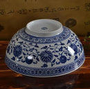 GobekUsa Blue and White Ceramic Noodle Bowl - Japanese Style Tableware