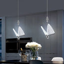 GobekUsa LED Butterfly Pendant Light for Bedroom Living Room: Modern Chanderlier Fixture Lamps