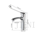 GobekUsa Brass Long Handle Basin Faucet Mixer Tap Deck Mount Chrome Polished
