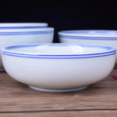 GobekUsa Blue and White Ceramic Noodle Bowl - Chinese Style Porcelain Tableware