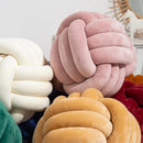 GobekUsa Handmade Knotted Ball Round Plush Pillow for Home Decoration