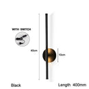 GobekUsa 360° Rotation LED Wall Lights for Sofa Background, Black Wall Sconce Fixtures