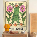 GobekUsa Gemini Frog Constellation Wall Hanging Tapestries for Boho Room Decor